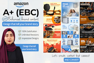design amazon a plus content, ebc and premium brand story for listings