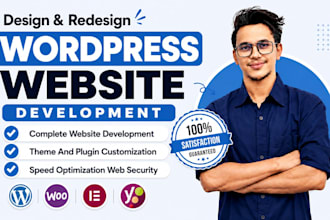 design professional wordpress website, landing page, blog website or nft website