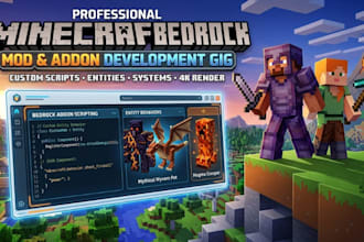 create custom minecraft bedrock mods and addons