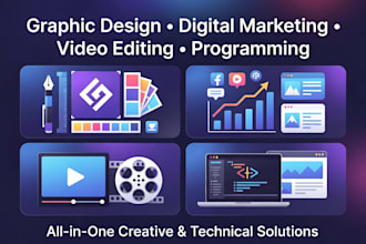 expert graphic design, digital marketing video editing and programming services