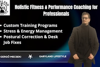 be your holistic, health, fitness and nutrition coach for sedentary pros