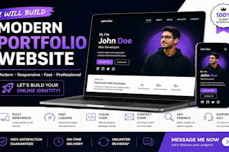 build a modern portfolio website and design