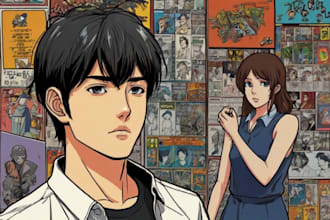 anime manga comic book illustration comic pages webtoon as a manga artist