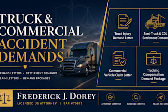 write a high value semi truck and cdl accident settlement demand