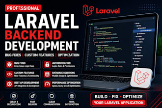 develop laravel backend, fix bugs, and add custom features