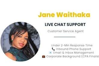 be your live chat support agent