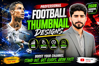 design viral football youtube thumbnails that boost CTR