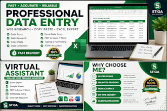 do accurate data entry, web research, copy paste, and excel
