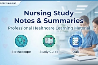 create nursing study notes and summaries
