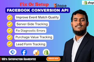 setup facebook pixel conversion, GTM server side tracking for shopify