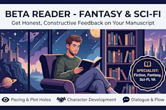 beta read your fantasy sci fi or fiction manuscript