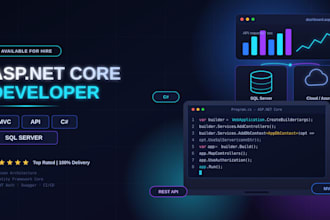 develop asp dotnet core mvc webapplication and fix bugs