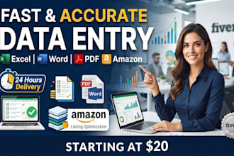 do fast and accurate data entry in excel, word and PDF
