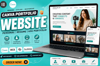 canva portfolio website personal portfolio website resume ugc portfolio website