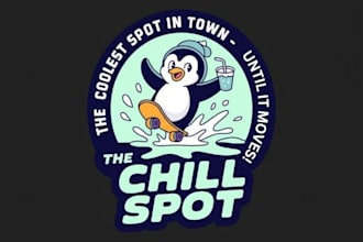 do make new style the chill spot vintage logo design
