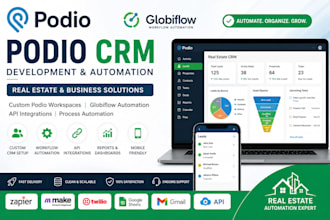 build podio CRM for real estate with globiflow automation