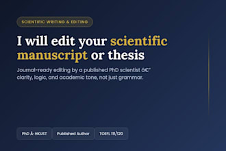 edit and proofread your scientific manuscript or thesis