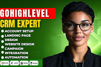 setup gohighlevel automation workflows, CRM, email and SMS