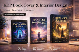 do KDP book interior design book cover design ebook and paperback formatting