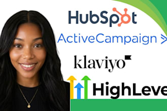 set up activecampaign, klaviyo, gohighlevel email automation marketing workflows