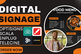 design professional digital signage optisigns scala telecine enplug viewneo xibo