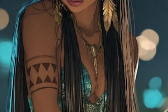 draw a fantasy character for dnd, pathfinder, etc