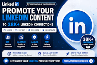 share, repost, your linkedin content to 25k  connections shoutout