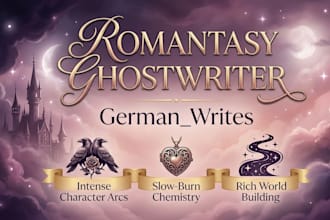 ghostwrite romantasy, grimdark romance, and fantasy fiction