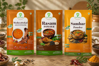 design premium food packaging and label design