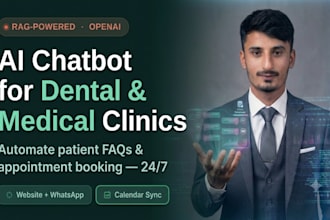 build a rag powered ai chatbot for clinics and dental booking
