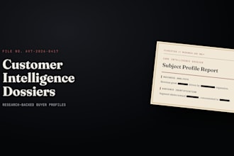 create an ai powered customer intelligence research dossier