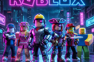 design custom 3d roblox and gaming thumbnails
