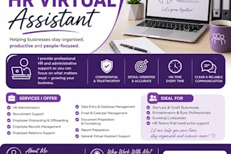be your HR virtual assistant for HR and admin support