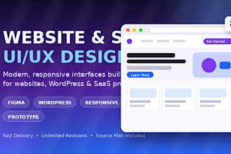 create website and web app UI UX design