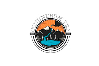 design monogram classic conundrum tea logo