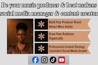 be your music producer and beat makers social media manager and content creator