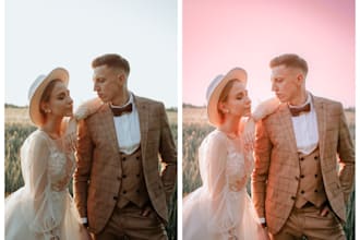 do professional portrait enhancement and aesthetic photo color grading