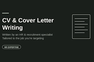 write your CV and cover letter to land your next job