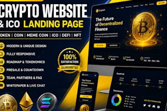 create crypto token website, coin or meme website