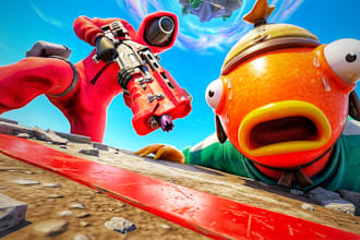 design eye catching fortnite thumbnails with high CTR