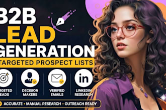 do b2b lead generation, web research and email list building