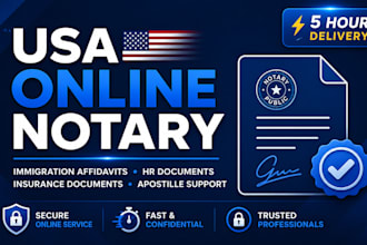 notarize immigration affidavits, HR and insurance documents, apostille