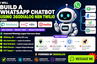 build whatsapp business api chatbot using 360dialog n8n twilio and wati openclaw