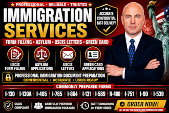 prepare uscis forms, asylum applications, green card and immigration letters