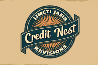 do make credit nest vintage logo design with unlimited revisions