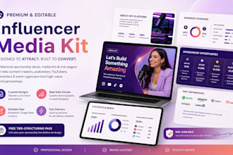 design sponsorship deck presentation media kit or one pager to land brand deals