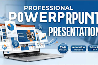 design powerpoint presentations with animation in 24h