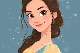 do disney style cartoon portrait