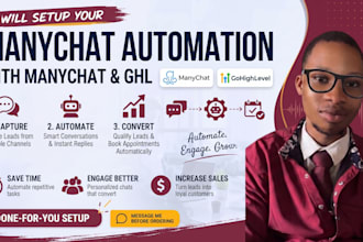 setup manychat automation manychat chatbot facebook, whatsapp, instagram