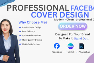 design a professional facebook cover and banner